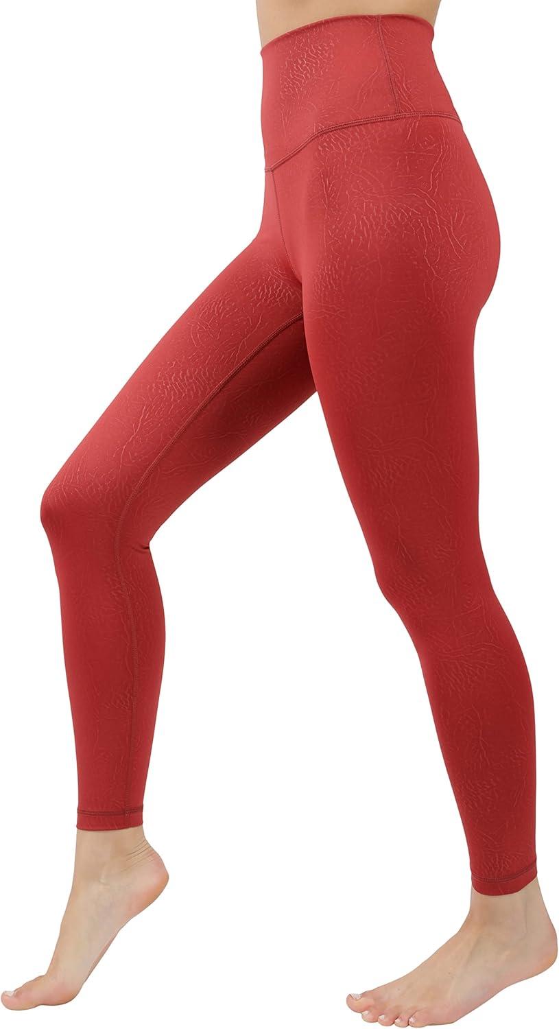 image90 Degree By Reflex Womens High Waist Squat Proof Ankle Length Printed LeggingsPython Sangria