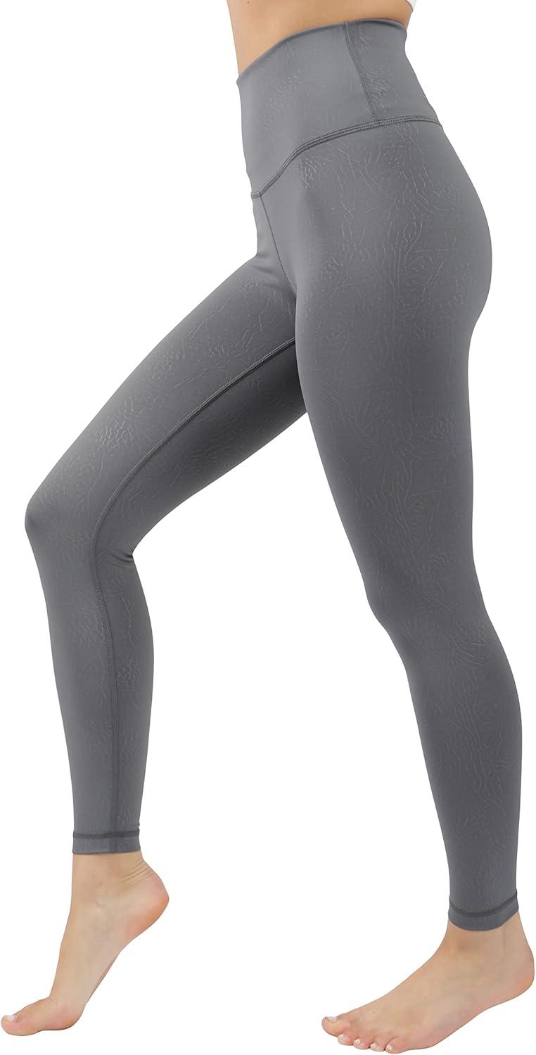 image90 Degree By Reflex Womens High Waist Squat Proof Ankle Length Printed LeggingsPython Slate Night