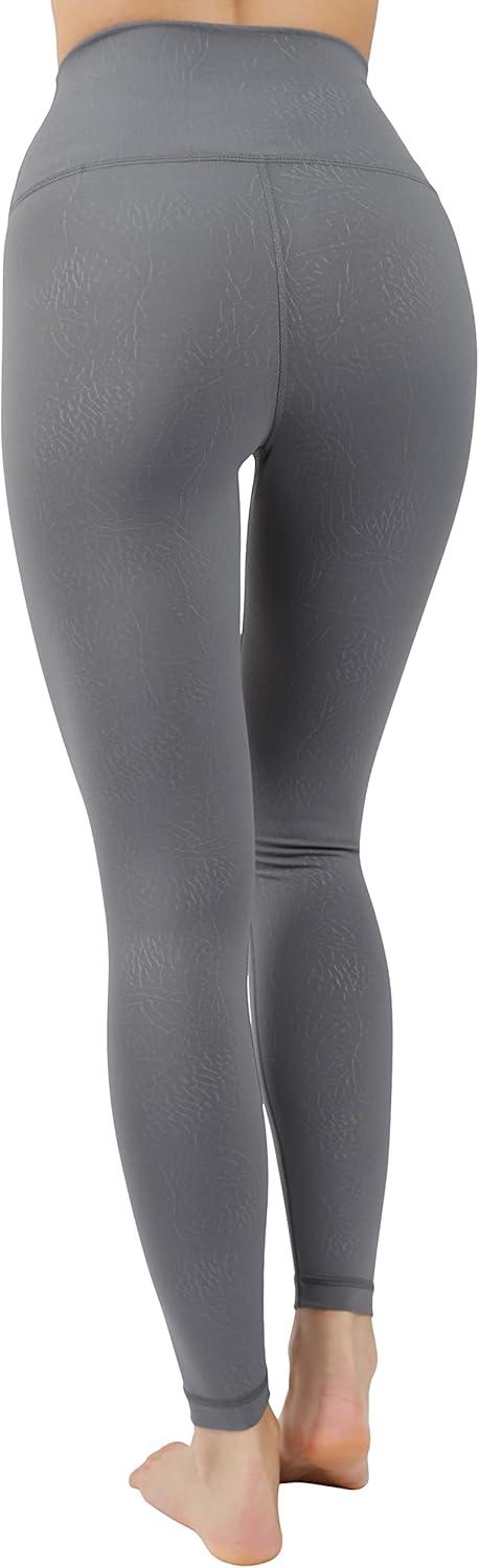 image90 Degree By Reflex Womens High Waist Squat Proof Ankle Length Printed LeggingsPython Slate Night