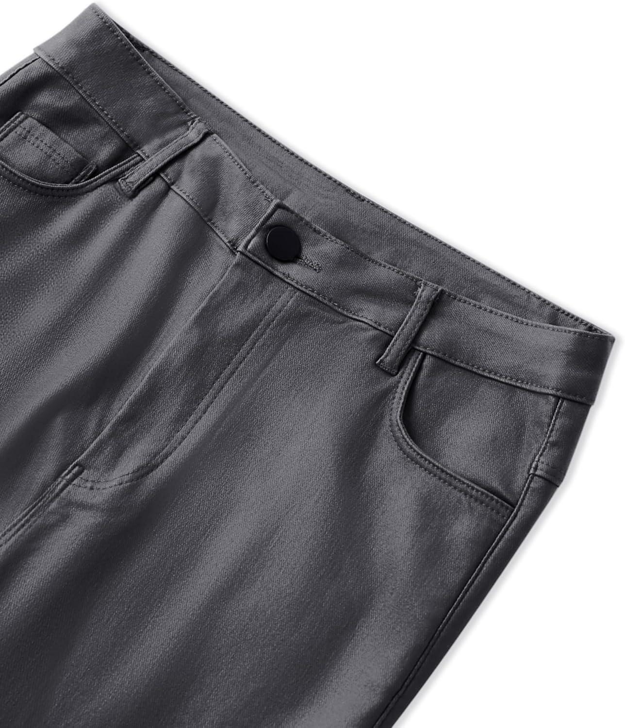 imageAvanova Women Faux Leather Pants for Women Low Rise Thick Thermal Lined Skinny Sexy LeggingsGray