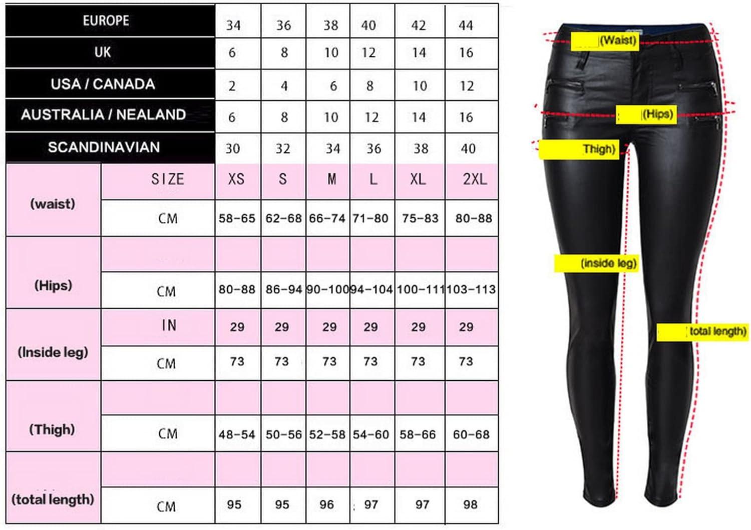 imageFaringoto Womens Pu Slim Pants Faux Leather Stretch Skinny Jeans Pencil Pants Biker Pants016