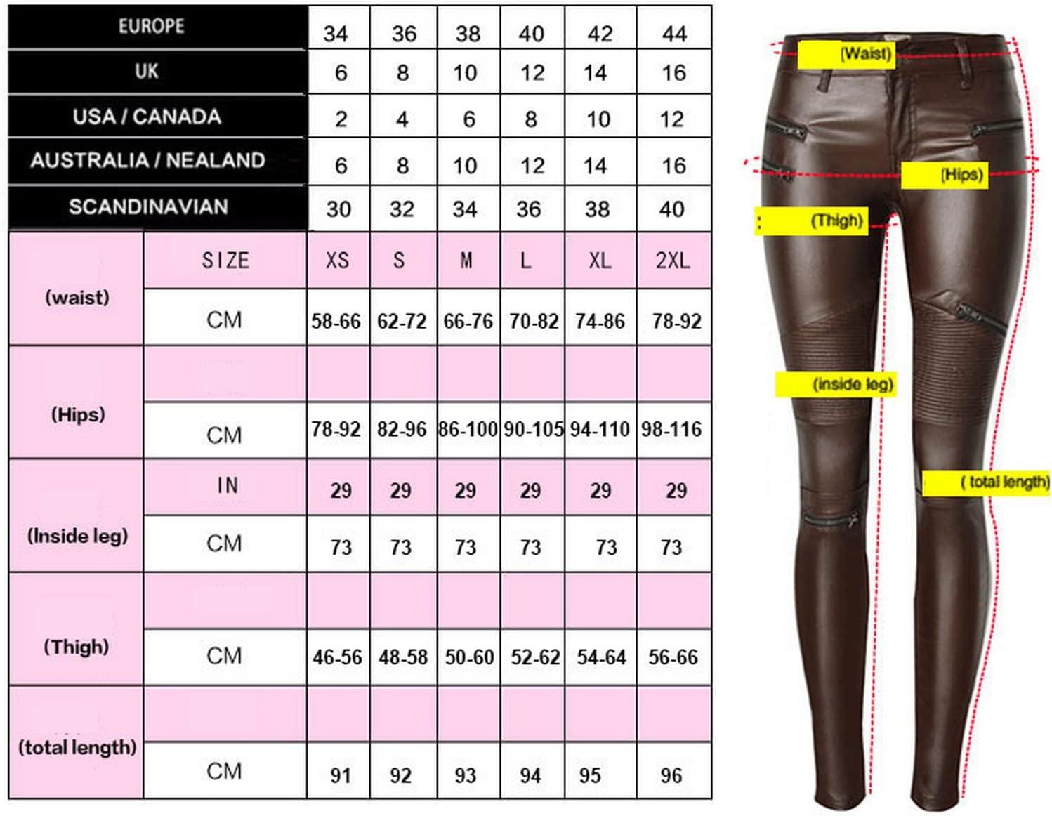 imageFaringoto Womens Pu Slim Pants Faux Leather Stretch Skinny Jeans Pencil Pants Biker Pants230