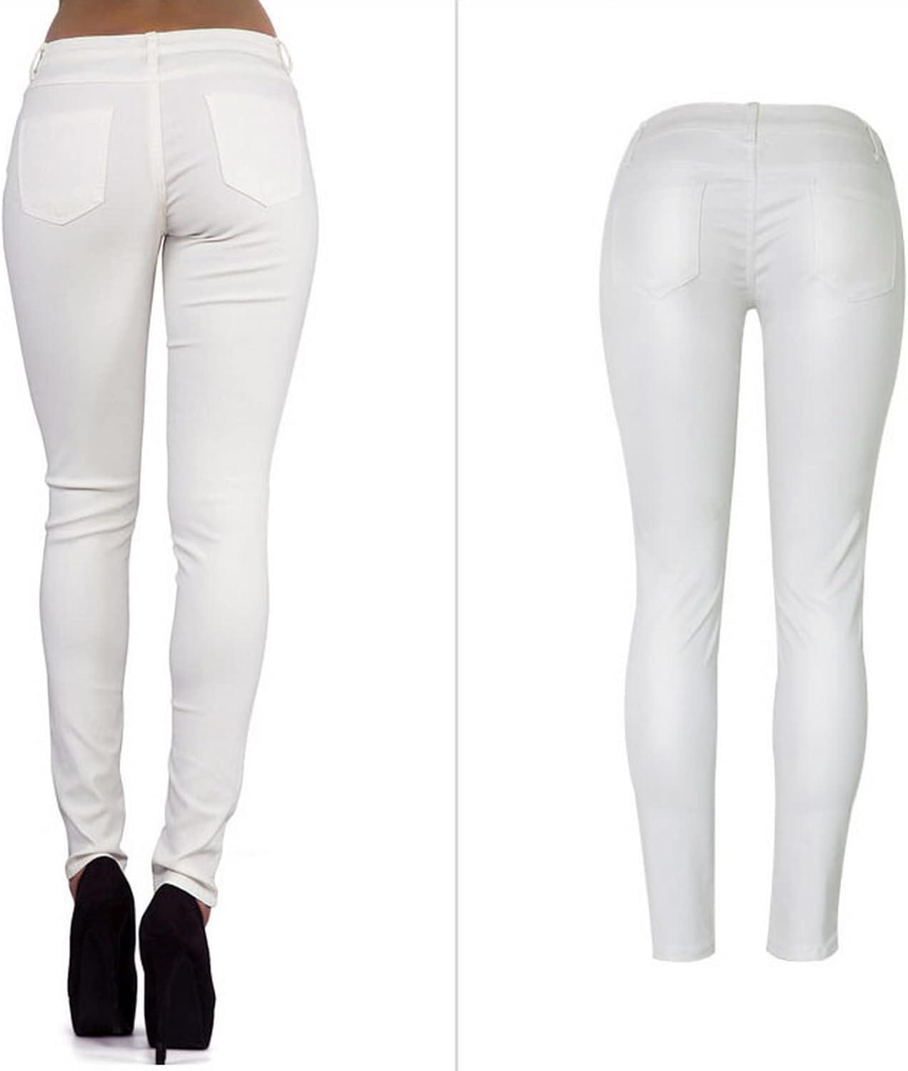 imageFaringoto Womens Pu Slim Pants Faux Leather Stretch Skinny Jeans Pencil Pants Biker Pants299