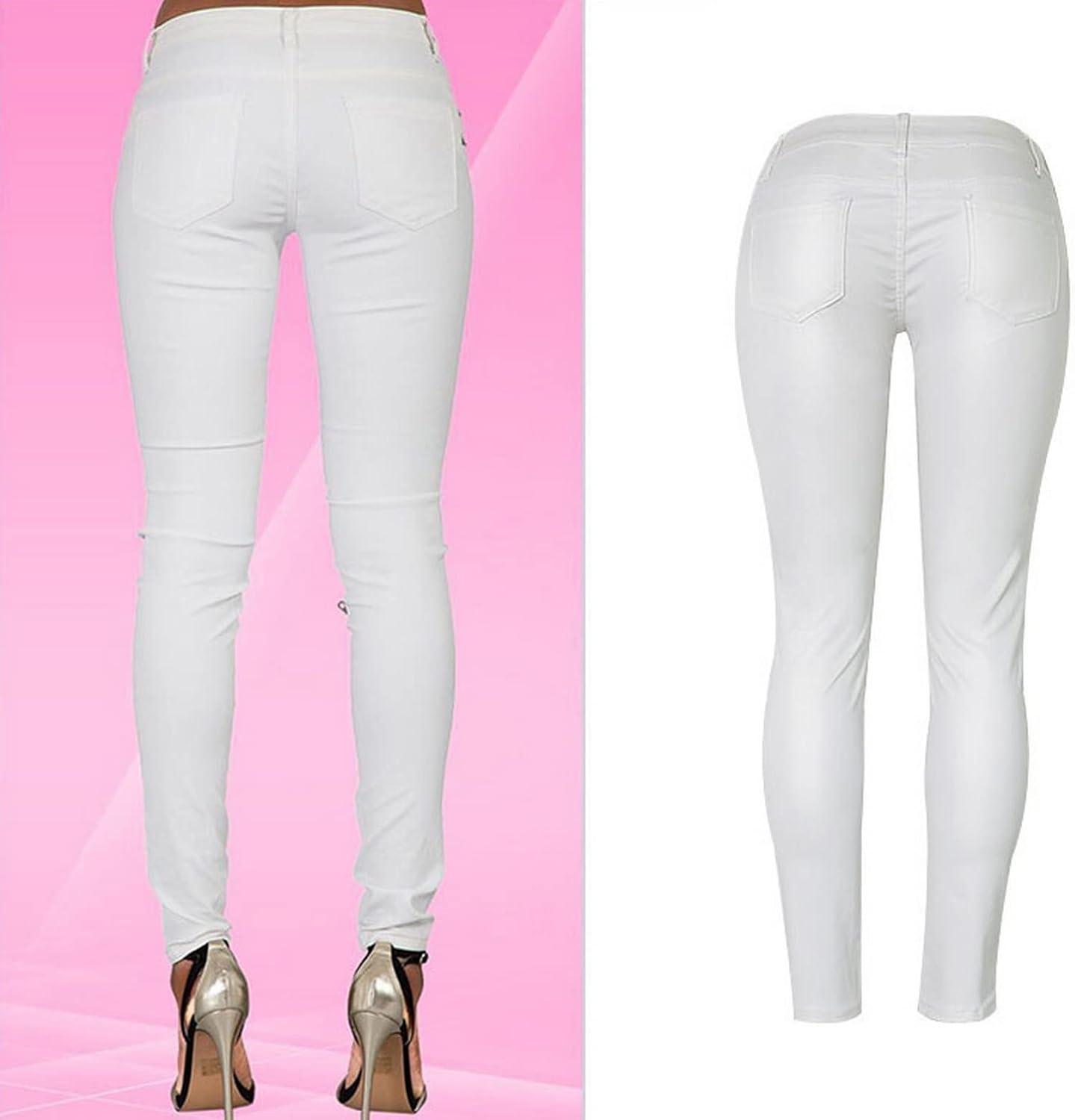 imageFaringoto Womens Pu Slim Pants Faux Leather Stretch Skinny Jeans Pencil Pants Biker Pants300