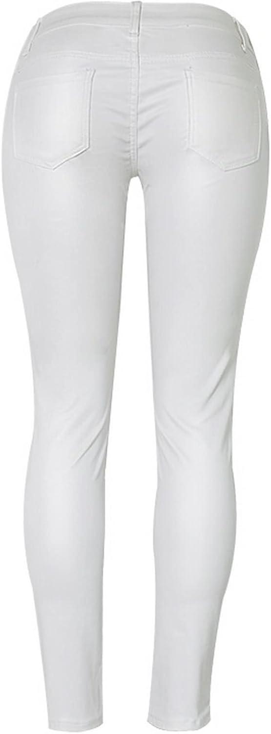 imageFaringoto Womens Pu Slim Pants Faux Leather Stretch Skinny Jeans Pencil Pants Biker Pants300