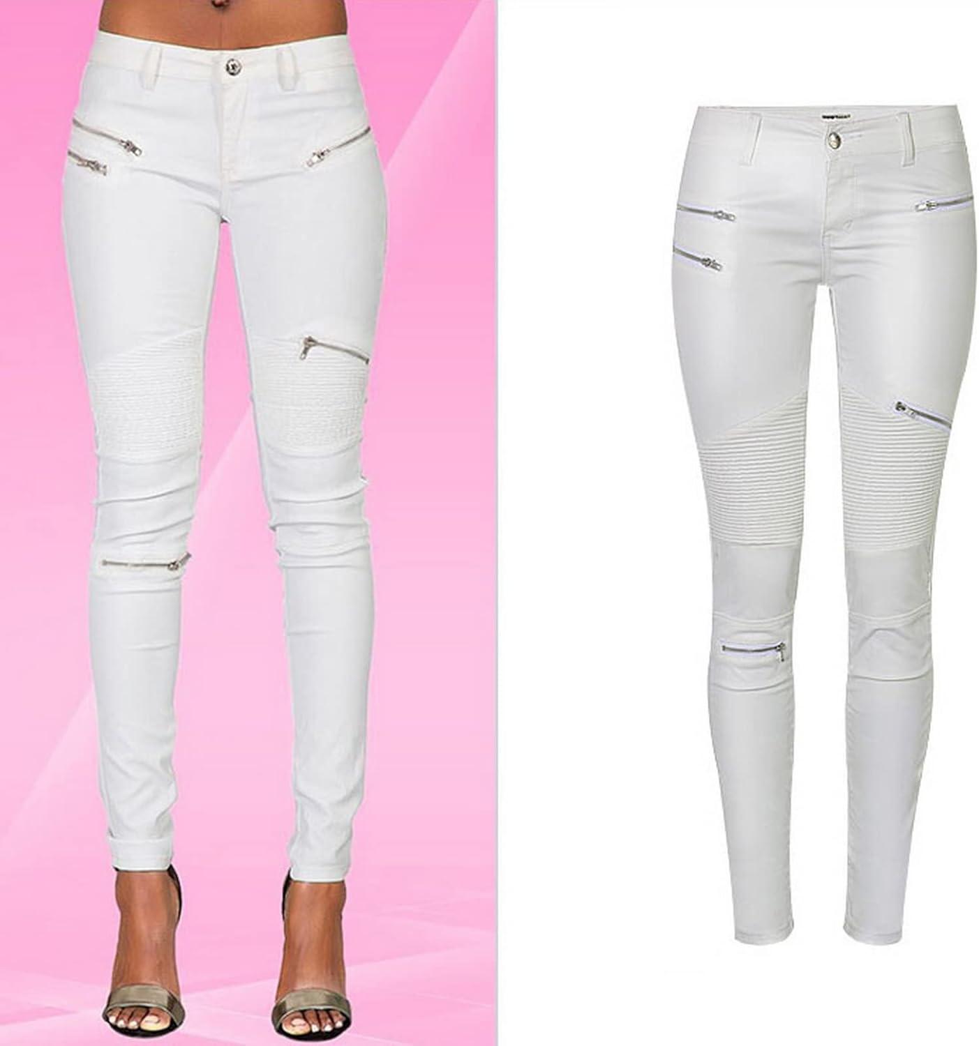 imageFaringoto Womens Pu Slim Pants Faux Leather Stretch Skinny Jeans Pencil Pants Biker Pants300