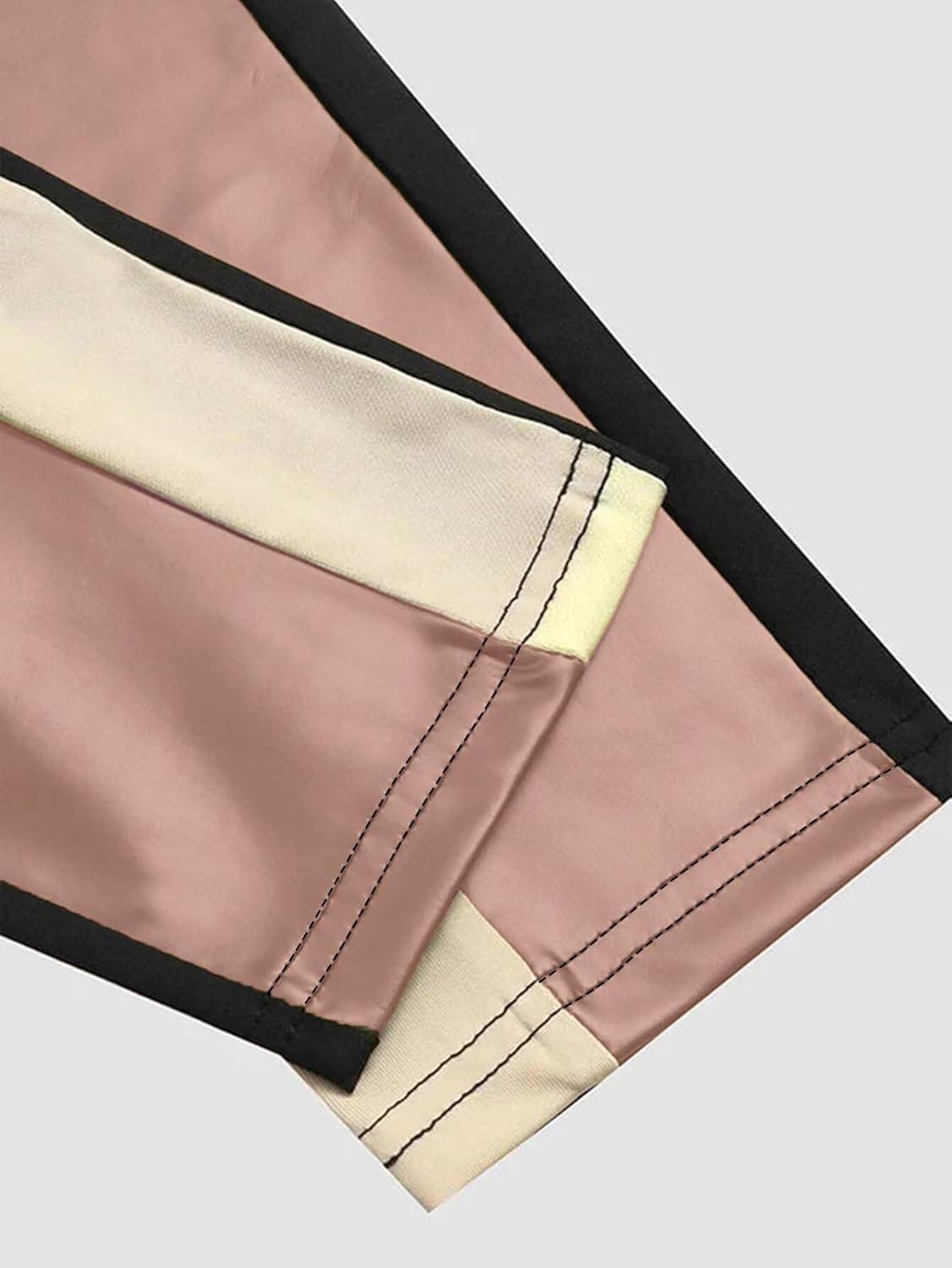 imageFlamingals Faux Leather Leggings for Women Tummy Control High Waisted Motorcycle Leggings Women with Pockets Patch ZipRose Pink
