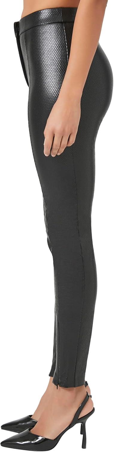 imageForever 21 Womens Faux Leather HighRise Skinny PantsBlack