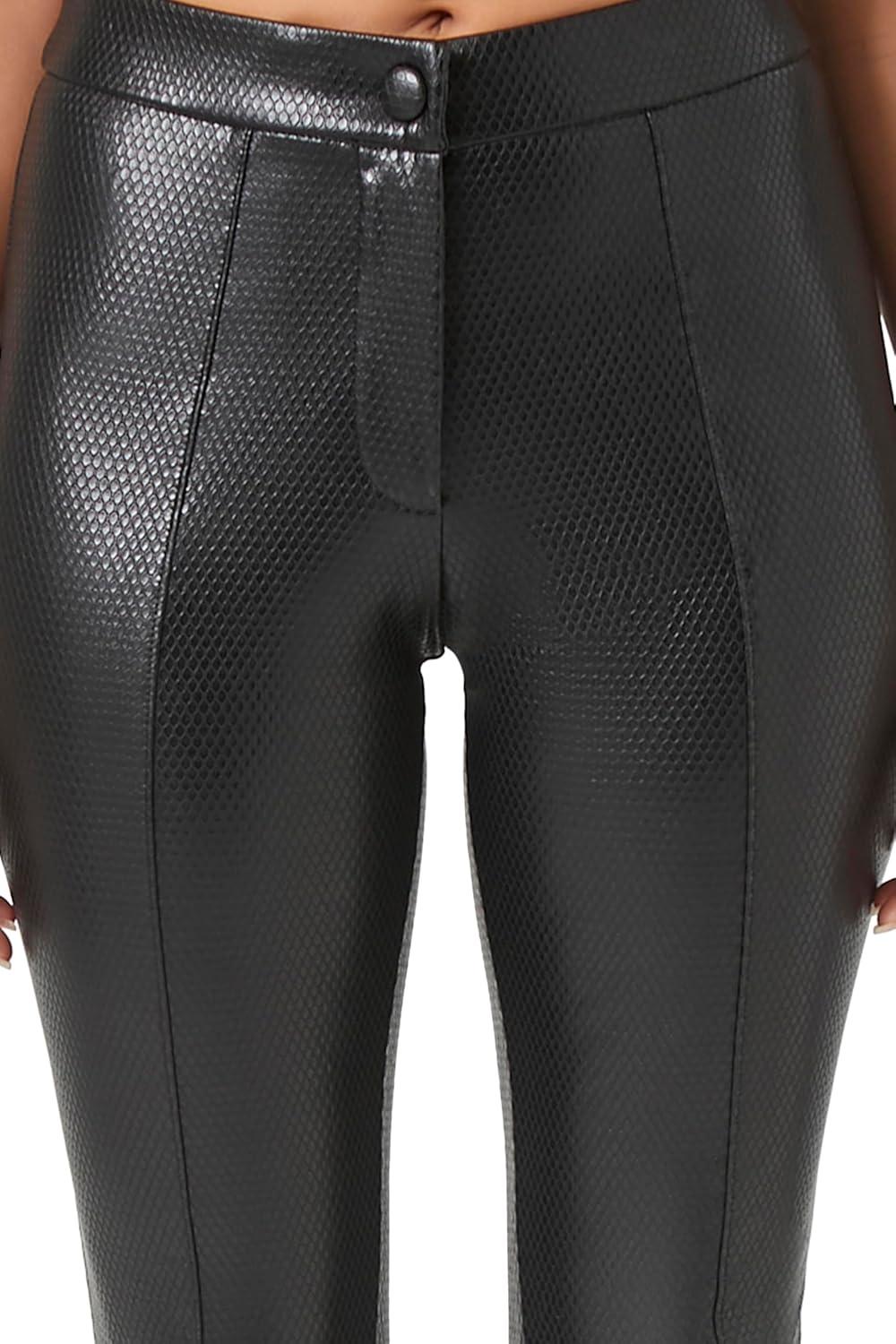 imageForever 21 Womens Faux Leather HighRise Skinny PantsBlack