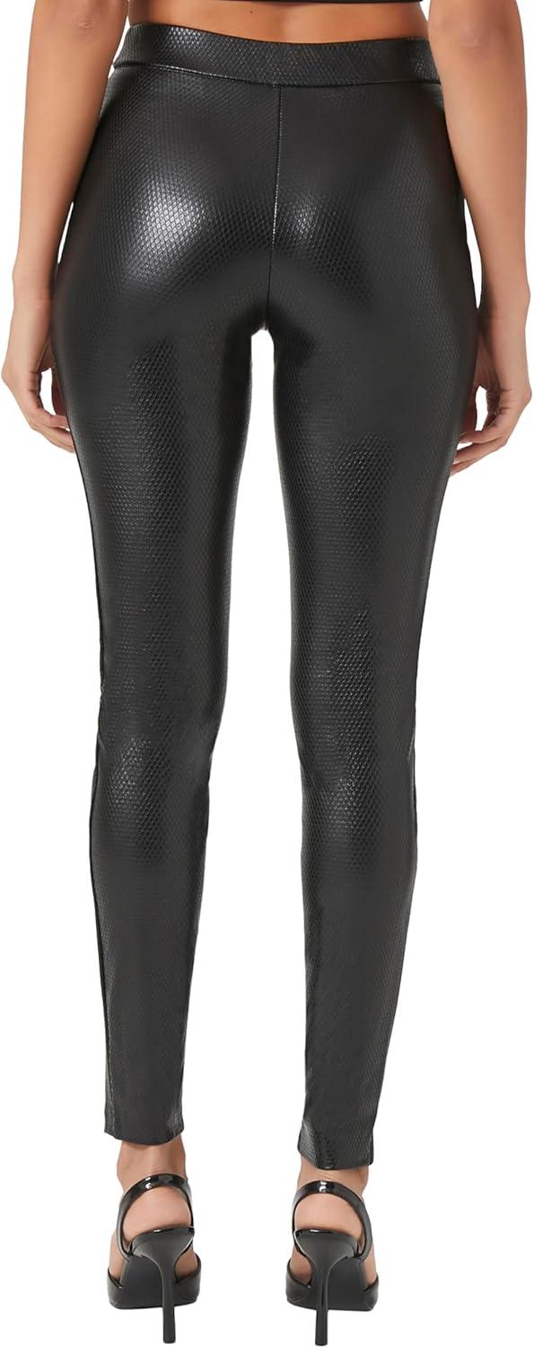 imageForever 21 Womens Faux Leather HighRise Skinny PantsBlack