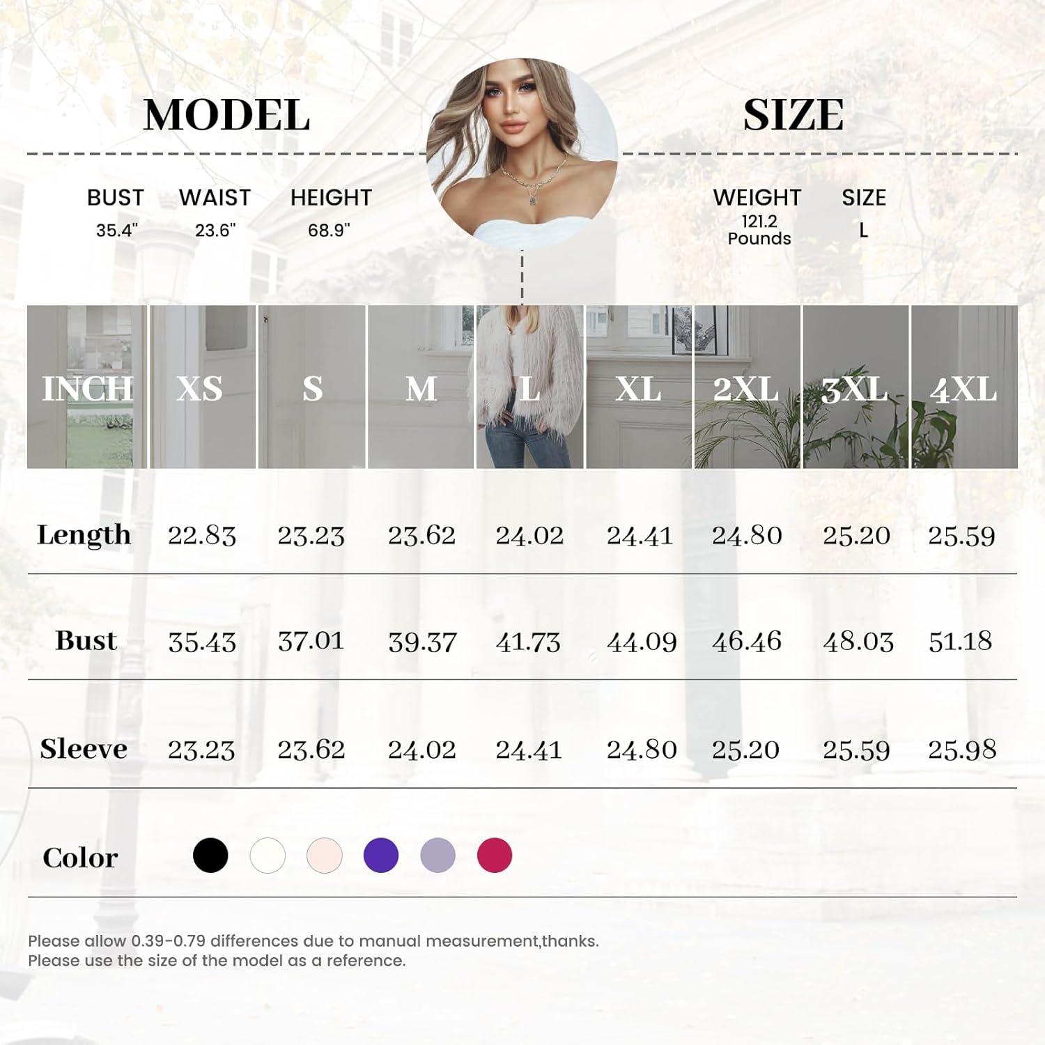 imageFur Coats For Women 2025 Plus Size Mongolian Faux Fuzzy Jacket Fluffy Long Sleeve Winter Coat with PocketsPurplegrey Tassels