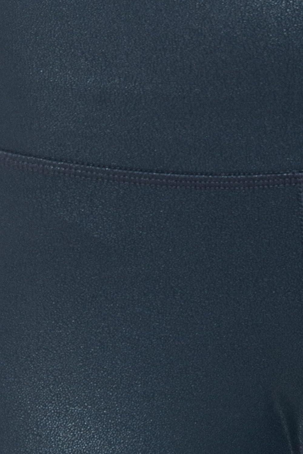 imageLeggings Depot Womens High Waist Faux Leather Leggings Tights Pleather Pants78 Lengthmattenavy
