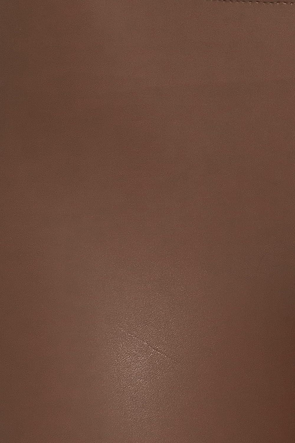 imageLeggings Depot Womens High Waist Faux Leather Leggings Tights Pleather PantsBrown