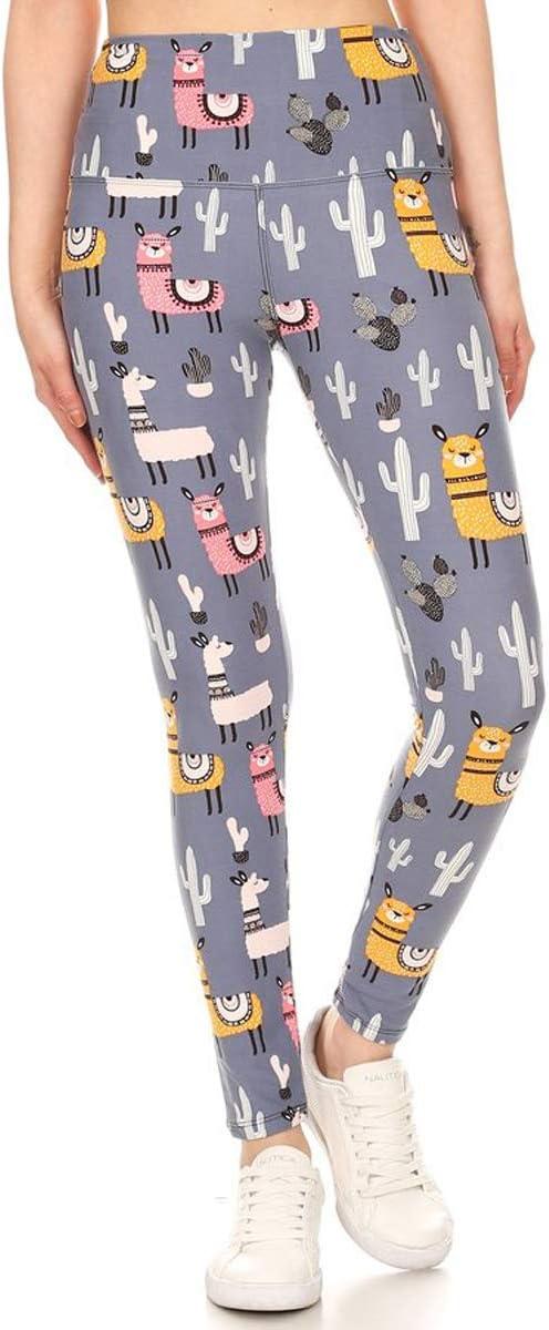 imageLeggings Depot Womens High Waist Faux Leather Leggings Tights Pleather PantsCactus and Llama