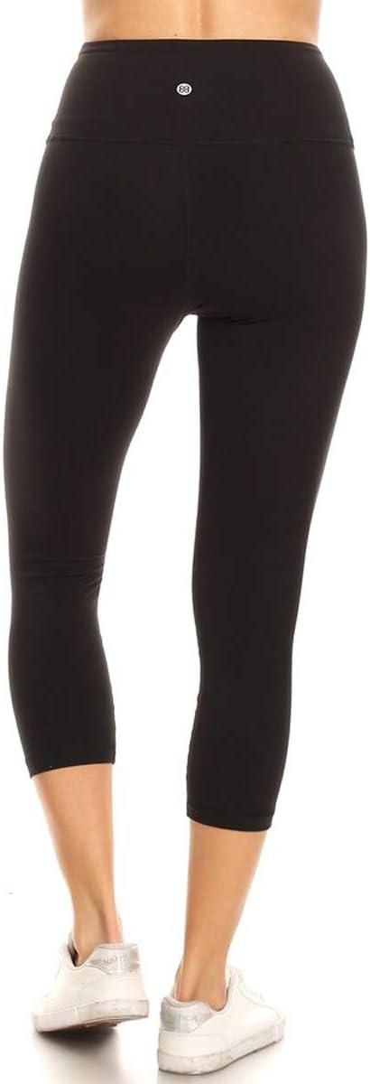 imageLeggings Depot Womens High Waist Faux Leather Leggings Tights Pleather PantsCapriblack