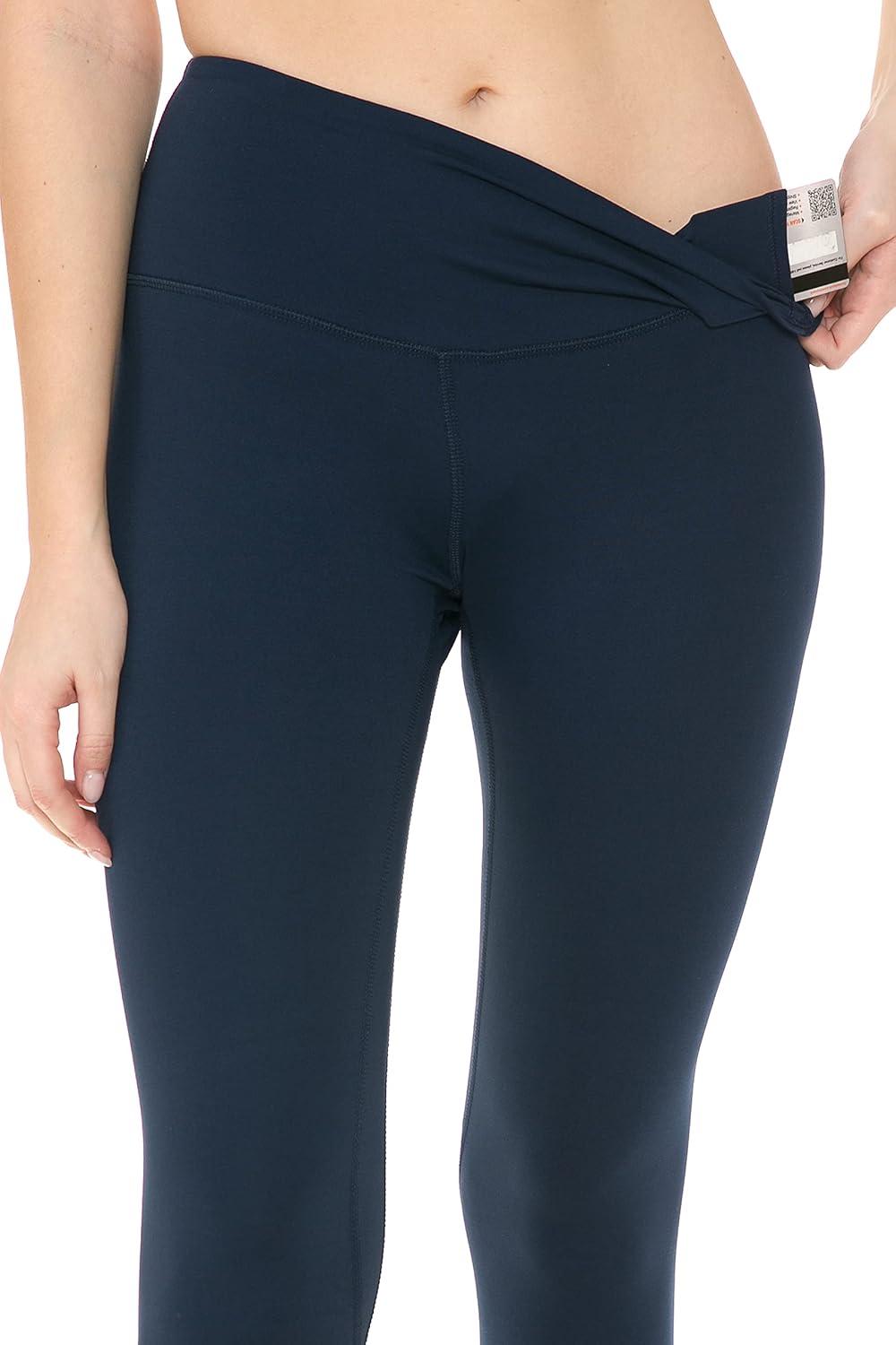 imageLeggings Depot Womens High Waist Faux Leather Leggings Tights Pleather PantsCaprinavy