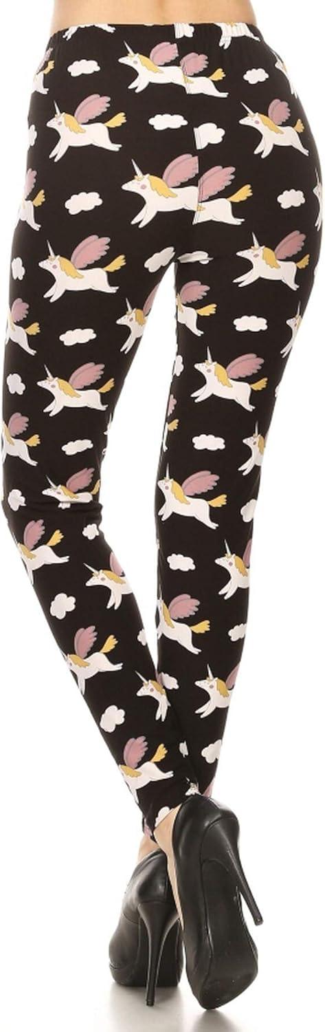 imageLeggings Depot Womens High Waist Faux Leather Leggings Tights Pleather PantsDreamin Unicorn