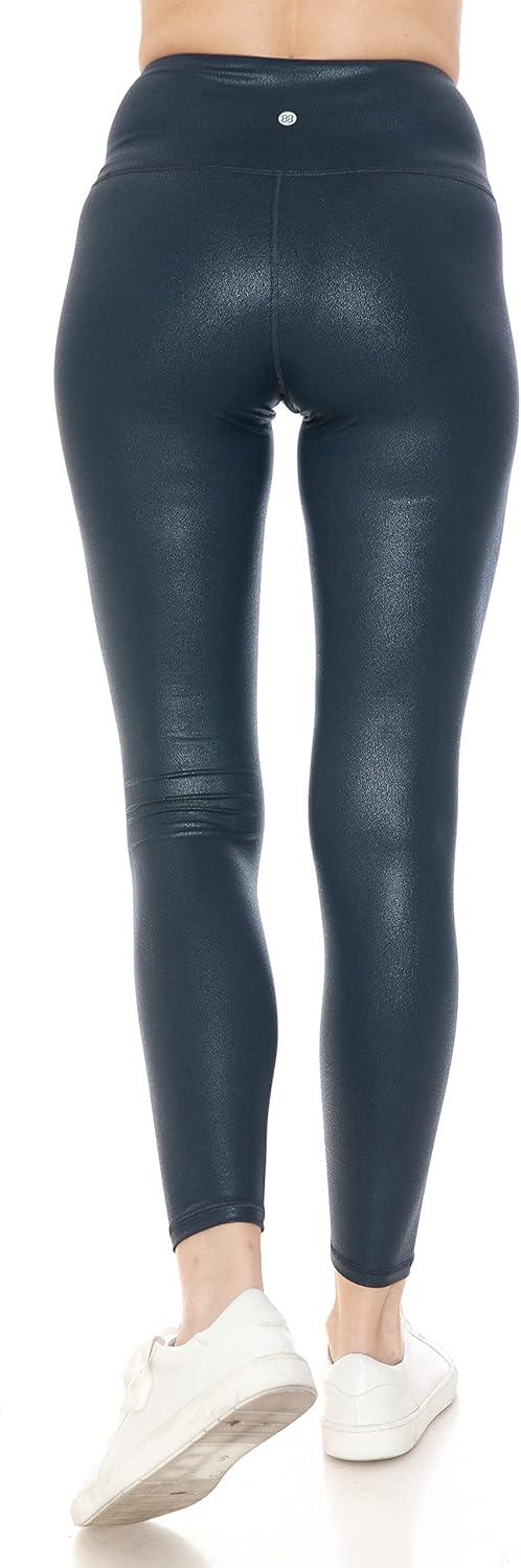 imageLeggings Depot Womens High Waist Faux Leather Leggings Tights Pleather PantsMattenavy
