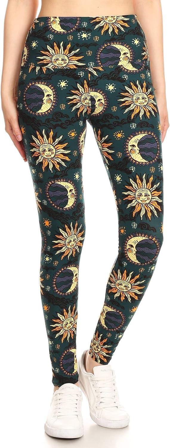 imageLeggings Depot Womens High Waist Faux Leather Leggings Tights Pleather PantsSun and Moon
