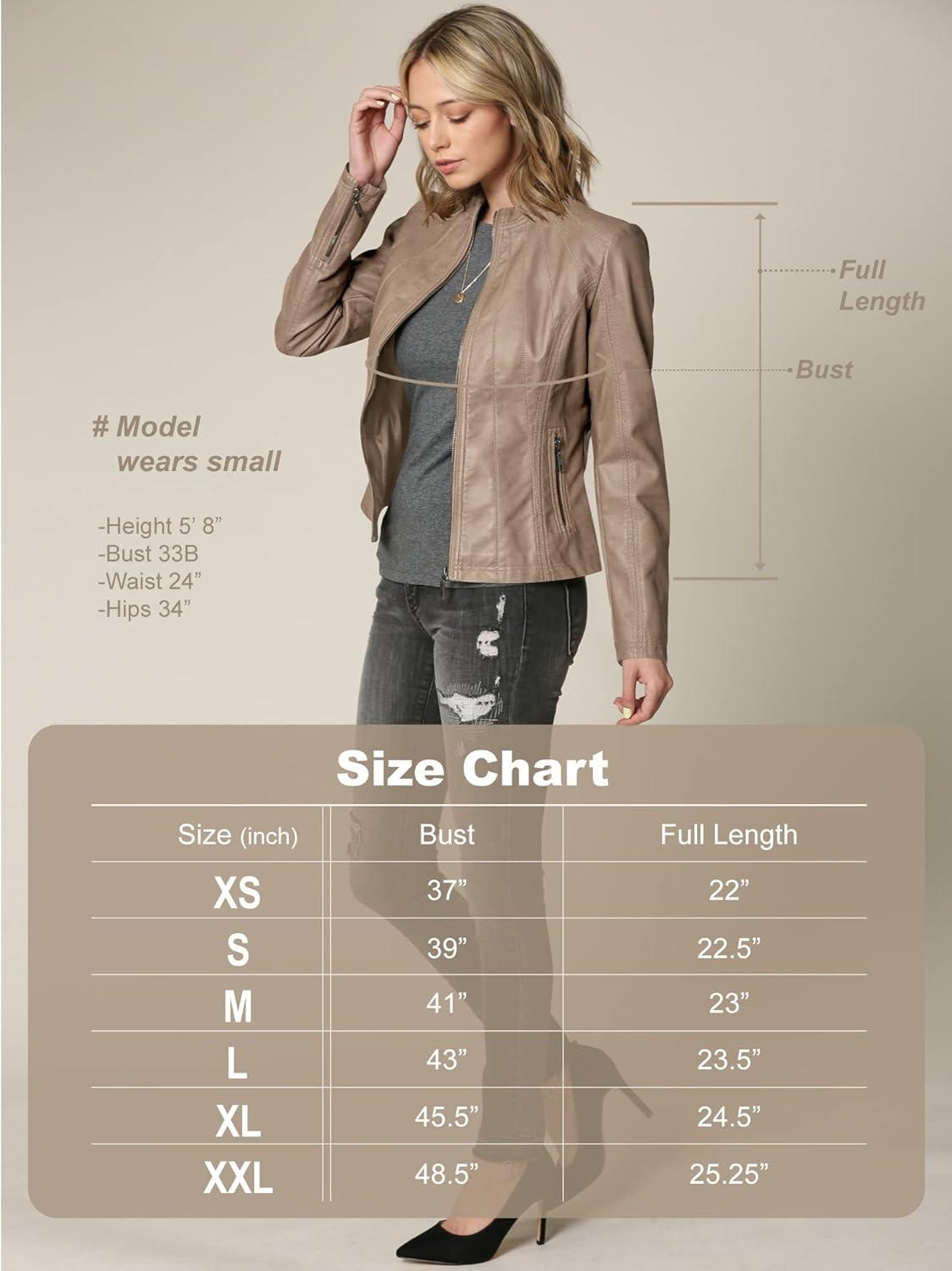 imageLock and Love Womens Faux Leather Moto Biker Jacket Coat with Removable or NonRemovable HoodWjc877lkhaki