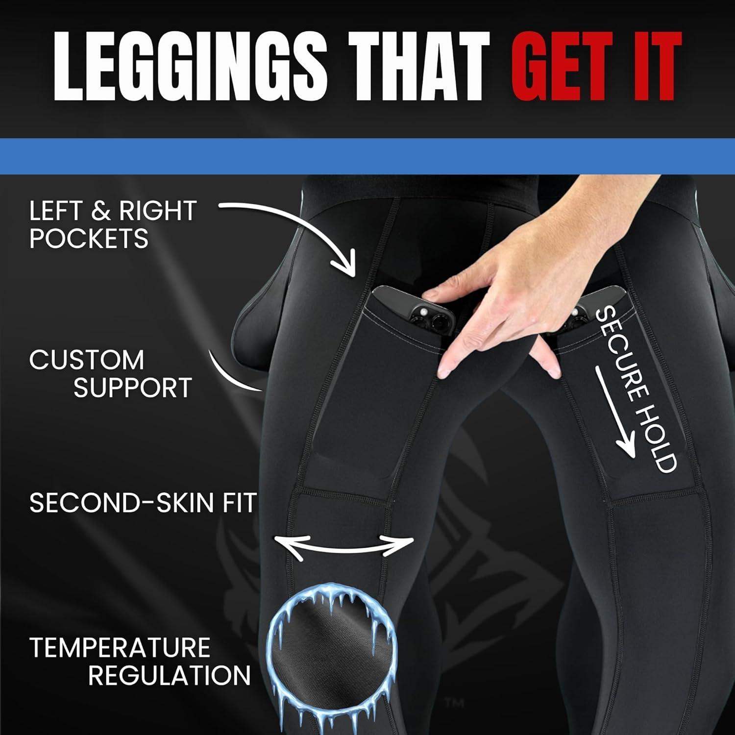 imageRM Real Men ABCD Pouch Compression Pants 1 2 and 3 Pack Mens Leggings Yoga Pants Tights Base Layer Men Cold Weather2 Pack Camo Aero Flex