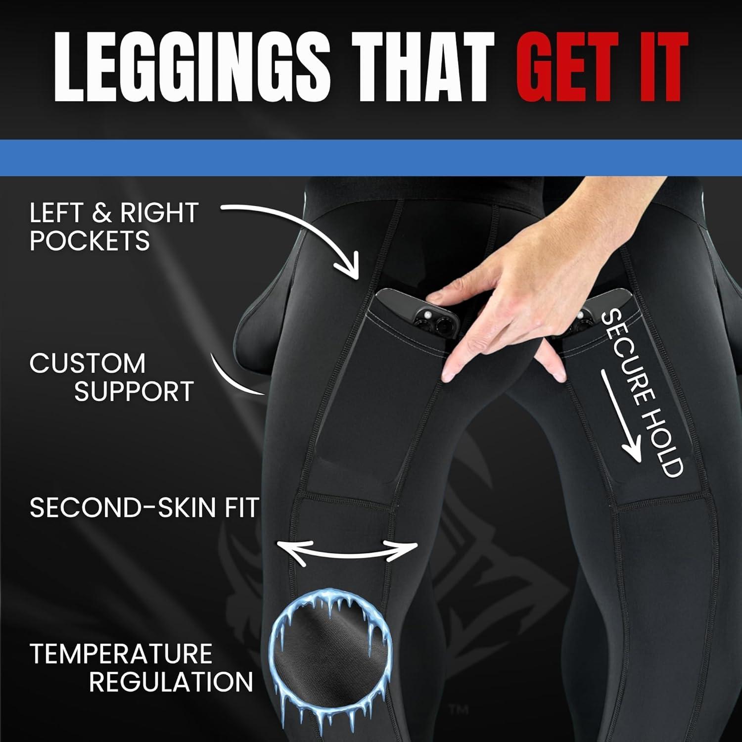imageRM Real Men ABCD Pouch Compression Pants 1 2 and 3 Pack Mens Leggings Yoga Pants Tights Base Layer Men Cold Weather2 Pack GrayWhite Aero Flex