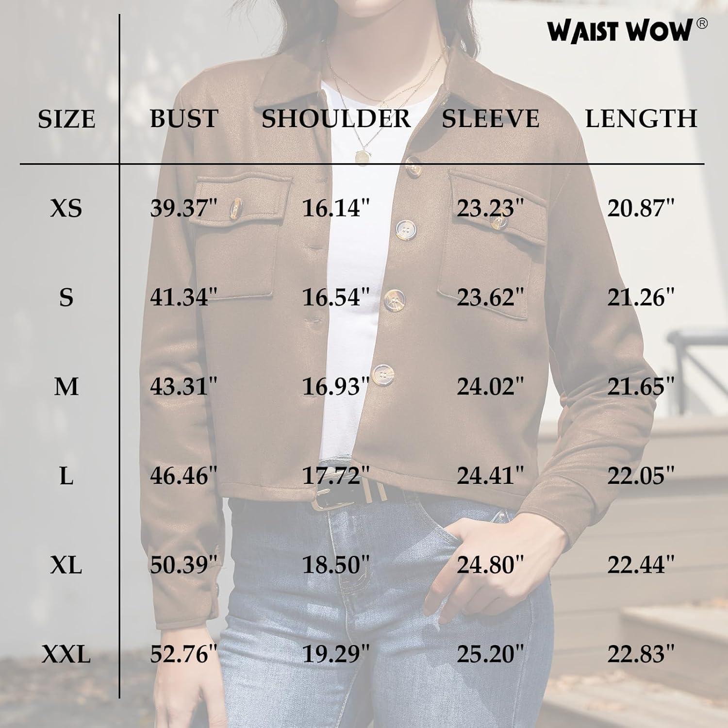 imageWomens Faux Suede Cropped Jacket Casual Button Down Fall Shacket Jackets Long Sleeve Outerwear CoatsWine Red