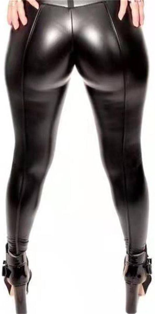 imageWomens Sexy Leggings Black Leather Pants Shiny Trousers TightsBlack