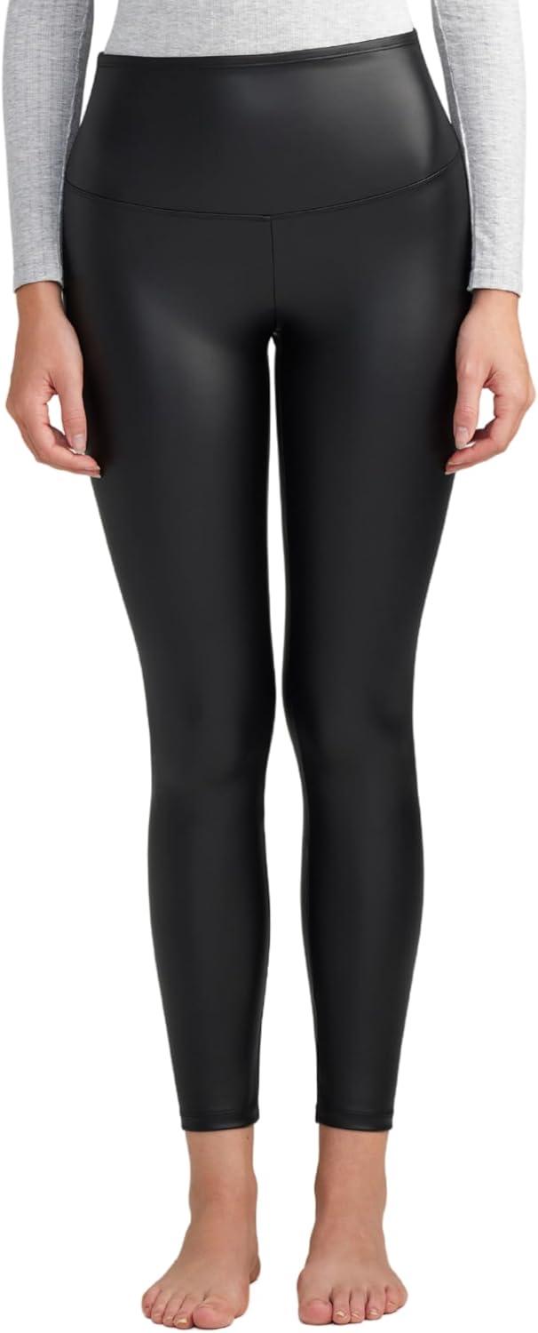 imageYummie Womens Faux Leather Shaping LeggingBlack