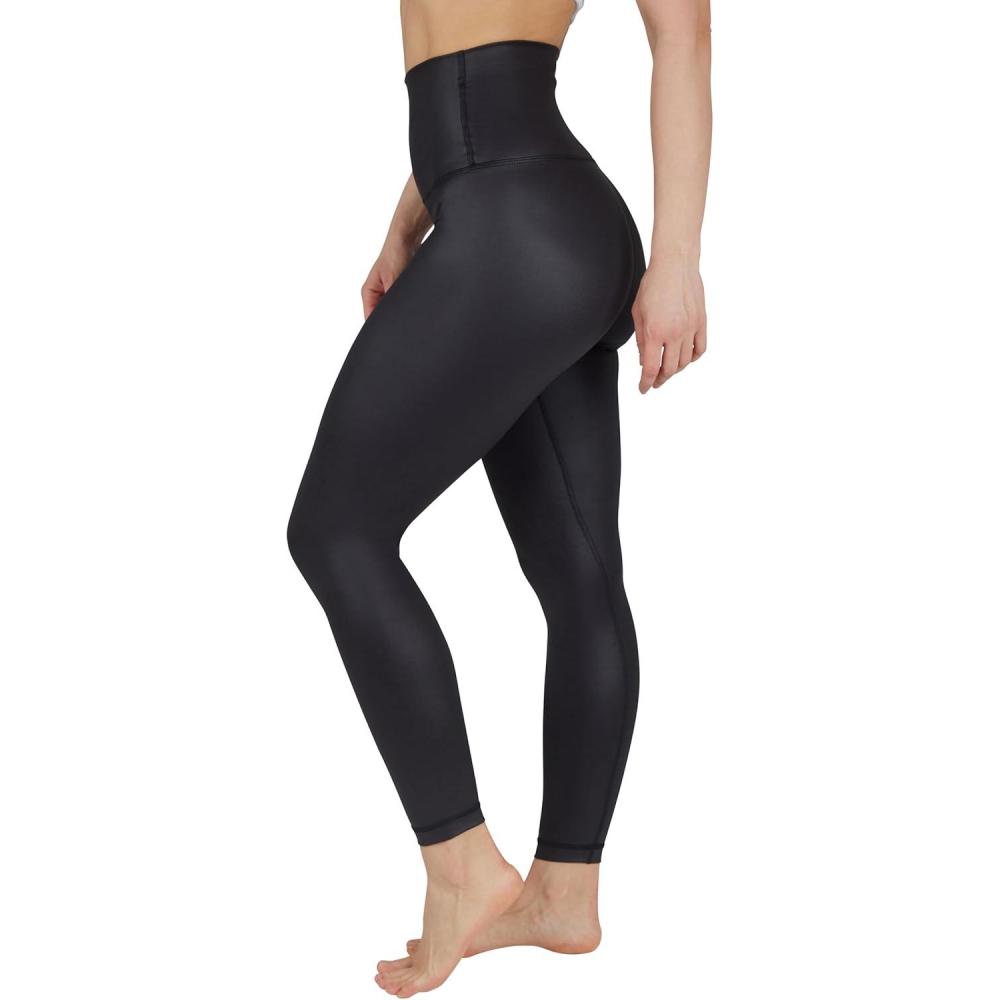 image90 Degree By Reflex Womens High Waist Squat Proof Ankle Length Printed LeggingsBlack Elastic Free Super High Waist