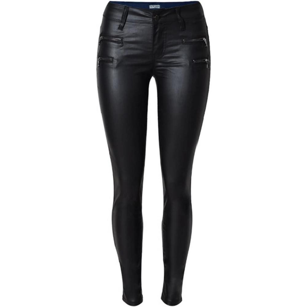 imageFaringoto Womens Pu Slim Pants Faux Leather Stretch Skinny Jeans Pencil Pants Biker Pants016