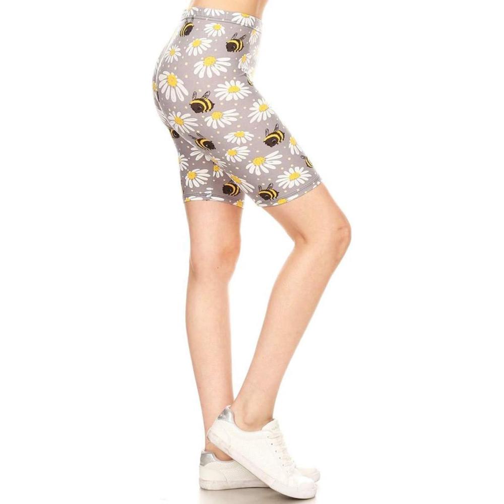 imageLeggings Depot Womens High Waist Faux Leather Leggings Tights Pleather PantsBees and Flowers
