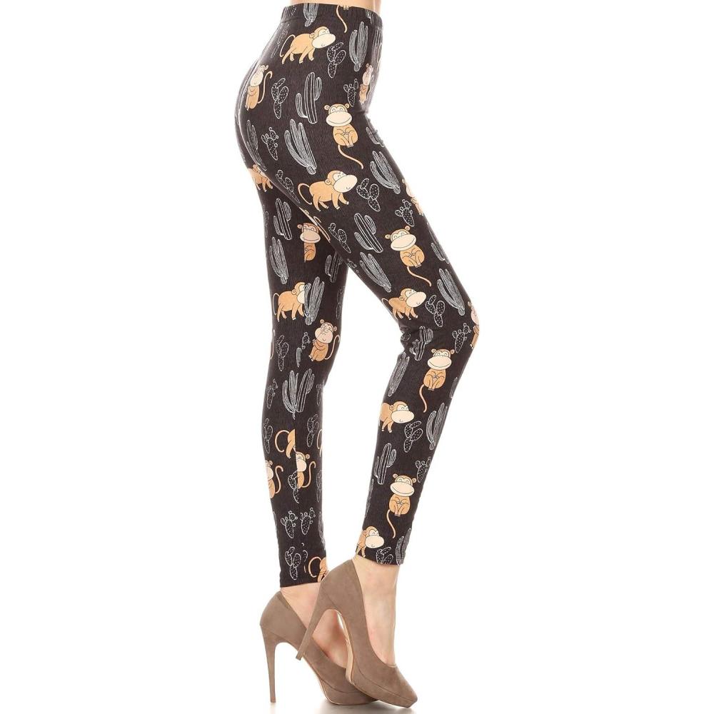 imageLeggings Depot Womens High Waist Faux Leather Leggings Tights Pleather PantsCactus and Monkey