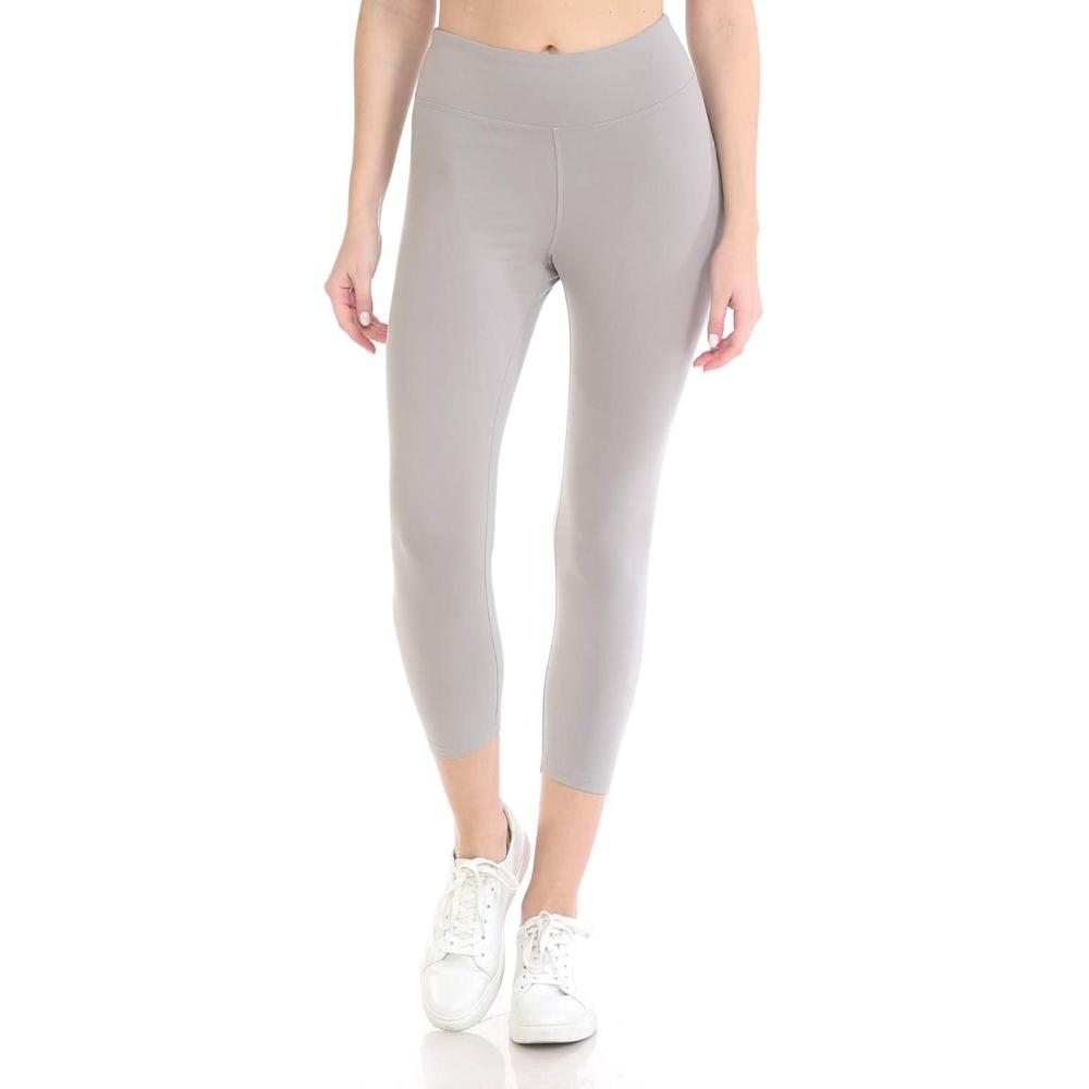 imageLeggings Depot Womens High Waist Faux Leather Leggings Tights Pleather PantsLight Grey