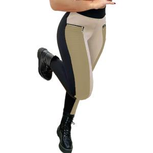 Flamingals Faux Leather Leggings for Women Tummy Control High Waisted Motorcycle Leggings Women with Pockets Patch Zip(Green)