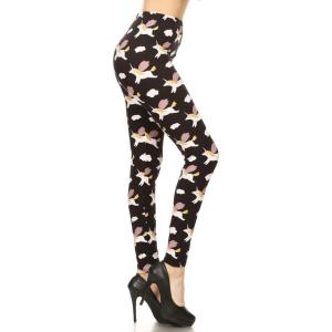 Leggings Depot Women’s High Waist Faux Leather Leggings Tights Pleather Pants(Dreamin’ Unicorn)