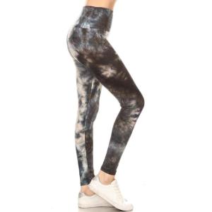Leggings Depot Women’s High Waist Faux Leather Leggings Tights Pleather Pants(Hale Navy Tie Dye)