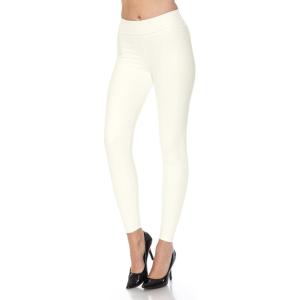 Leggings Depot Women’s High Waist Faux Leather Leggings Tights Pleather Pants(White)