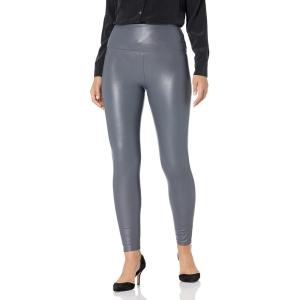 Lyssé Women’s Misses Textured Leather Legging(Solid Charcoal)
