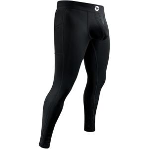 RM Real Men ABCD Pouch Compression Pants – 1, 2 and 3 Pack, Mens Leggings, Yoga Pants, Tights, Base Layer Men Cold Weather(1 Pack – Black Aero Flex)