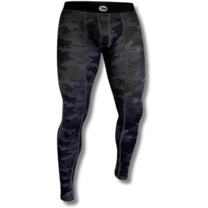 RM Real Men ABCD Pouch Compression Pants – 1, 2 and 3 Pack, Mens Leggings, Yoga Pants, Tights, Base Layer Men Cold Weather(1 Pack – Camo Aero Flex)