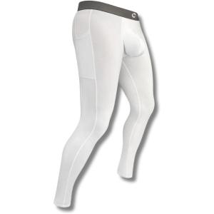 RM Real Men ABCD Pouch Compression Pants – 1, 2 and 3 Pack, Mens Leggings, Yoga Pants, Tights, Base Layer Men Cold Weather(1 Pack – White Aero Flex)