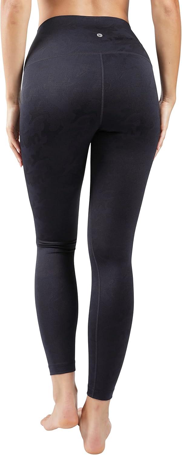 image90 Degree By Reflex High Waist Tummy Control Squat Proof Ankle Length Printed LeggingsCamo Navy Elastic Free