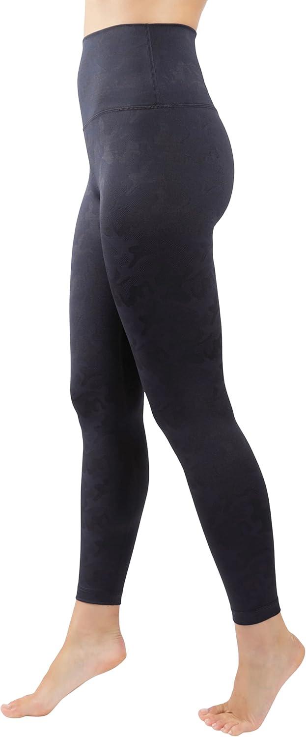 image90 Degree By Reflex High Waist Tummy Control Squat Proof Ankle Length Printed LeggingsCamo Navy Elastic Free