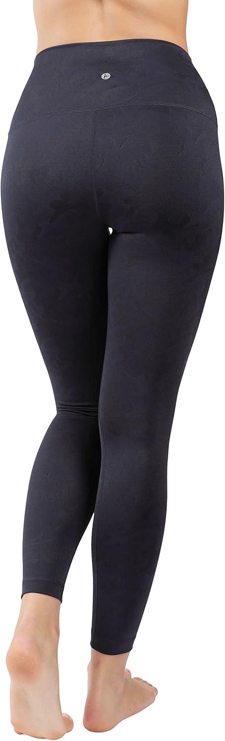 image90 Degree By Reflex High Waist Tummy Control Squat Proof Ankle Length Printed LeggingsCamo Navy Elastic Free