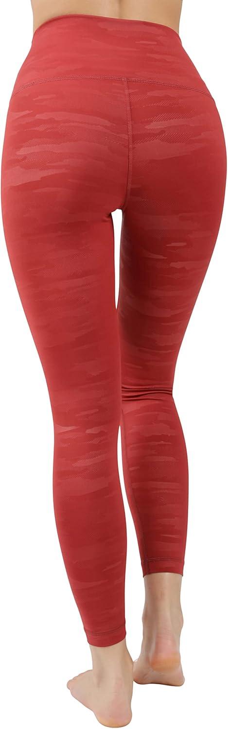 image90 Degree By Reflex High Waist Tummy Control Squat Proof Ankle Length Printed LeggingsCamo Sangria