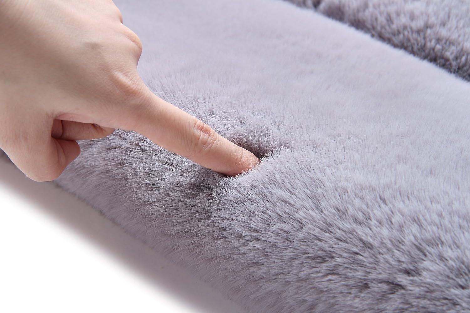 imageCaracilia Women Luxury Faux Fur Coat Jackets Wrap Cape Shawl for Wedding PartyLight Gray