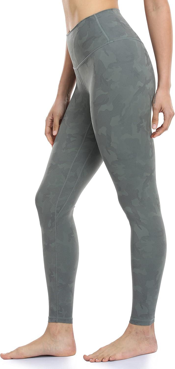 imageColorfulkoala Womens High Waisted Matte Faux Leather Leggings Full Length Yoga PantsCamo Green