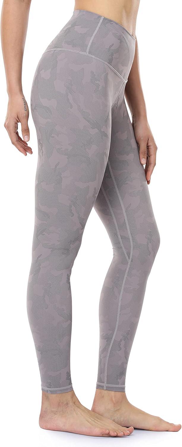 imageColorfulkoala Womens High Waisted Matte Faux Leather Leggings Full Length Yoga PantsCamo Grey