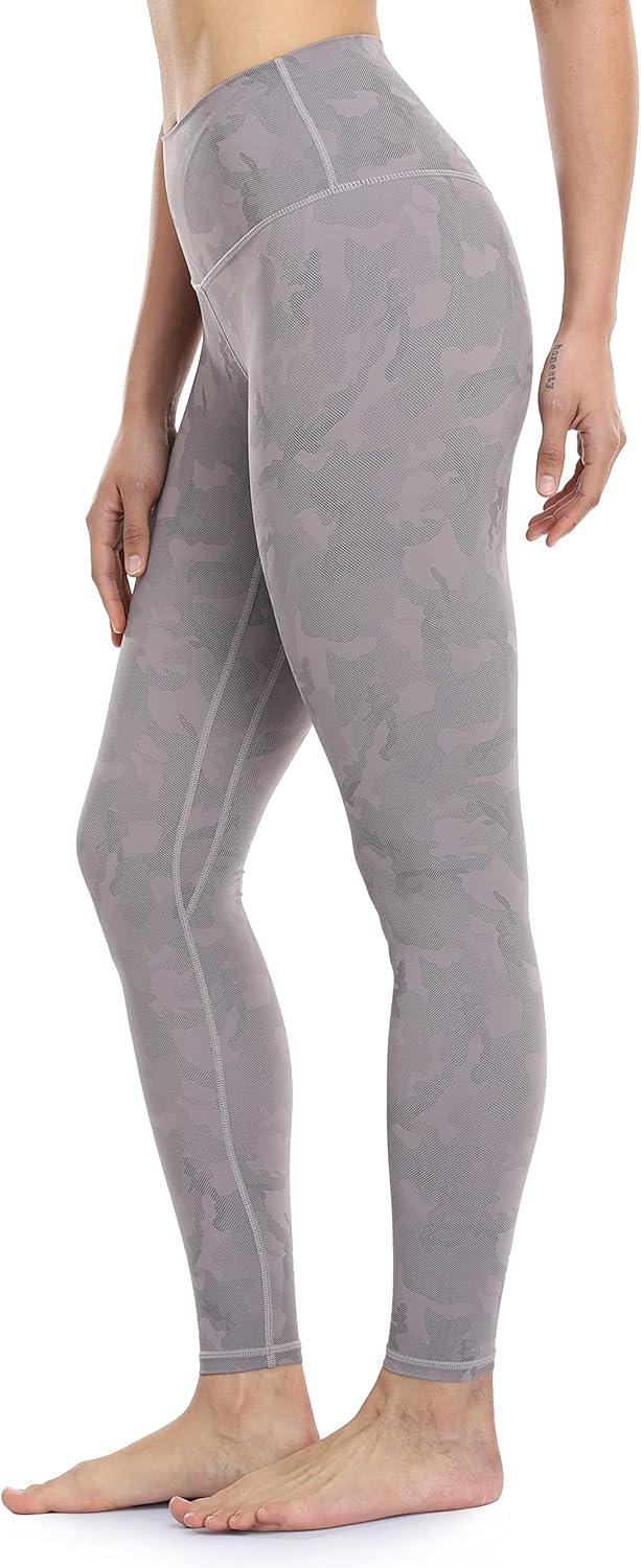 imageColorfulkoala Womens High Waisted Matte Faux Leather Leggings Full Length Yoga PantsCamo Grey